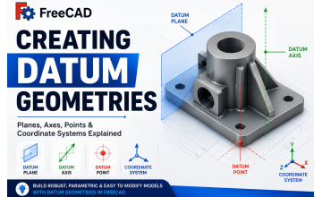 Creating Datum Geometries in FreeCAD: Planes, Axes, Points & Coordinate Systems